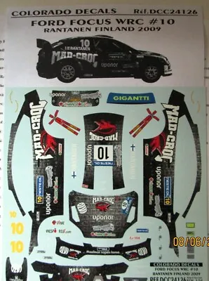 Decal: 1/24 Col126 2009 Mad Croc Ford Focus Finland • $10