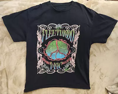 Fleetwood Mac Live In Concert Rock Band Black T-Shirt Size Large Qwik Ship! • $18.98