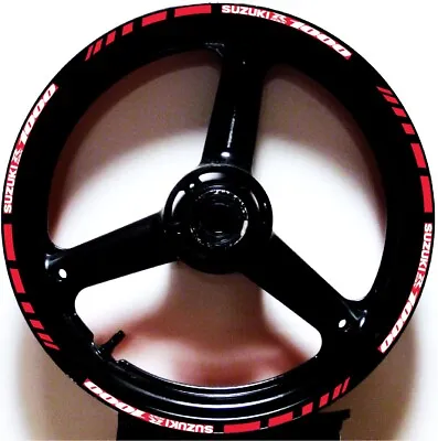 Red Whit Gp Style Custom Rim Stripes Wheel Decals Tape Stickers Suzuki Gsxr 1000 • $17.99
