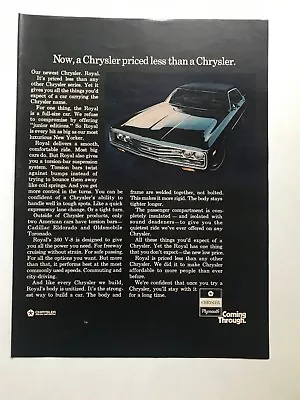 Chrysler Royal Vintage 1971 Print Ad • $4.15