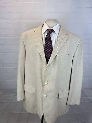 SPRING/SUMMER SEERSUCKER Nautica Men's Beige Cotton Blazer 48S $495 • $250.12