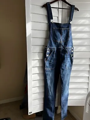 True Religion Women Jeans Denim Overalls Slim Boy Friend  NEW $199 • $82.21