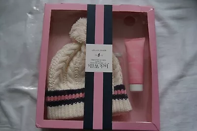 Jack Wills Cream Bobble Hat With Hand Lotion Gift Box • £14.99