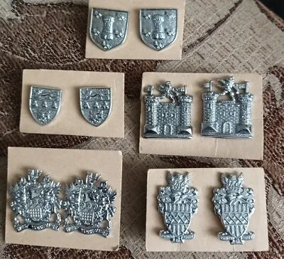 5 X Pairs Obsolete  Constabulary / Police Collar Badges • £25