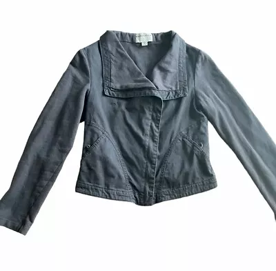 Anthropologie Marrakech Moto Cropped Light Weight Jacket  M Dark Gray • $26.37