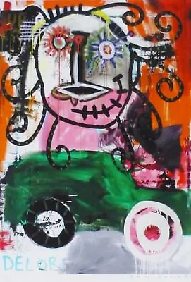 PAUL KOSTABI   Delorean   2014 HAND SIGNED NUMBERED US ARTIST URBAN • $198