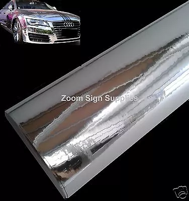 Mirror Chrome Wrap Wrapping Vinyl Air Drain Sticky Back Plastic Choose Size  • £2.25