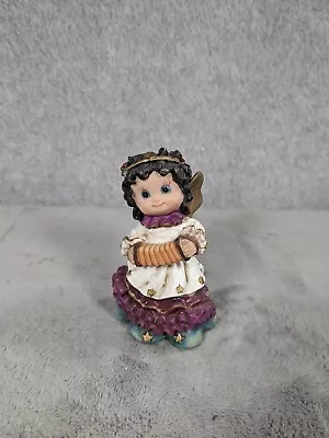 Vintage K's Collection Angel Girl Holding A Musical Instrument 4  Tall • $12.98