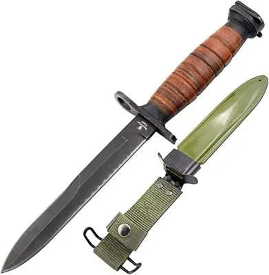 12  WWII M3 Army Bayonet Tactical German Fighter Knife With Sheath • $44.99