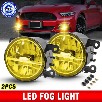 Fog Lights Amber For Ford Mustang 2015 2016 2017 LED Bumper Lamp Replacement Set • $29.74