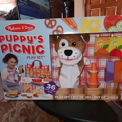 NEW Melissa & Doug Puppys Picnic Play Set Child Can Have Pretend Picnic W Friend • $23.80