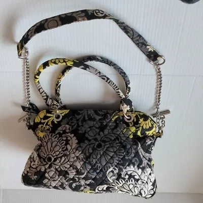 Vera Bradley Baroque Chain Bag Purse Yellow Black • $25.20