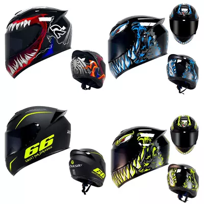 Full Face Racing Motorcycle Helmet Motocross Men Women Gift ECE DOT Approved • $89.99