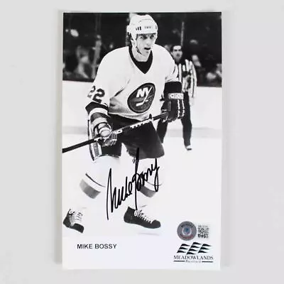 Mike Bossy Signed Promo Photo 5x8 Islanders - COA BAS • $52