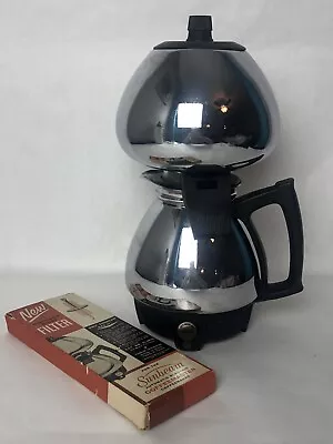 $139.99 • Buy VTG Sunbeam Chrome 1950s Coffee Master Maker Vacuum Seal Percolator C50 Filter