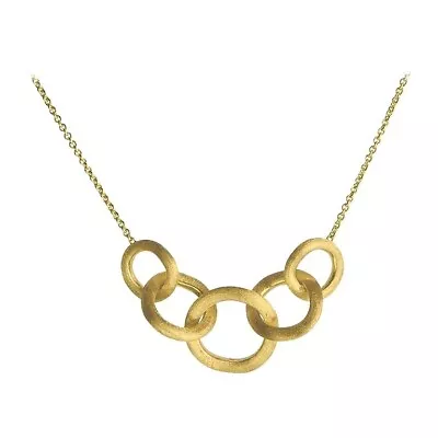 Marco Bicego Yellow Gold Link Graduated Ladies Necklace CB1375 • $2160