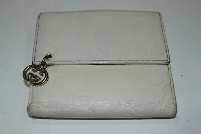 $149 • Buy Gucci White Guccissima GG Leather Trifold Wallet