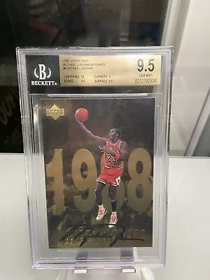 1998 Upper Deck #4 Michael Jordan Gatorade BGS 9.5 GEM MINT OVERSIZED CARD • $198.98