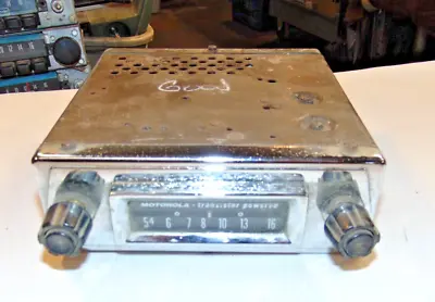 Vintage Motorola  AM Car Radio-Nice  Chrome Face-Tested Fine-Restore/Parts S3#22 • $69.99