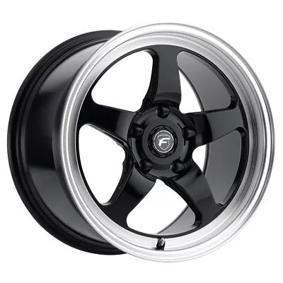 Forgestar 15x10 D5 Drag Wheel Gloss/Machined Black 5x4.75 / 5x120.65 +50mm • $530.22