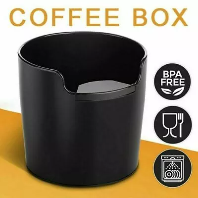 $12.22 • Buy Coffee Waste Container Espresso Grinds Knock Box Tamper Tube Bin Black Bucket