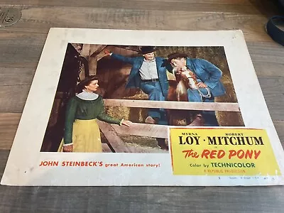 Myrna Loy The Red Pony Robert Mitchum Steinbeck Original Lobby Card • $9.99