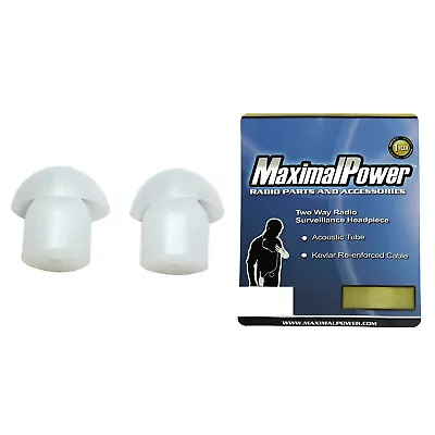 MaximalPower Clear Silicone Earpiece Ear Tip For Motorola Kenwood Two-Way Radios • $8.29