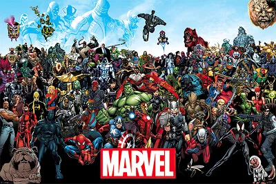 The Marvel Comics Universe - Comic Poster / Print (All Characters) • $12.99