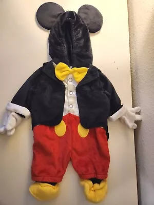 Walt Disney Mickey Mouse Tuxedo Baby Boy Infant Costume Sz 3m Birthday • $15.99