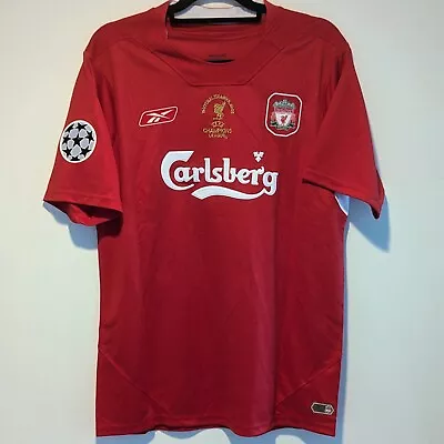 FC Liverpool Steven Gerrard Retro Jersey 2005 CL Final Men's L • $79