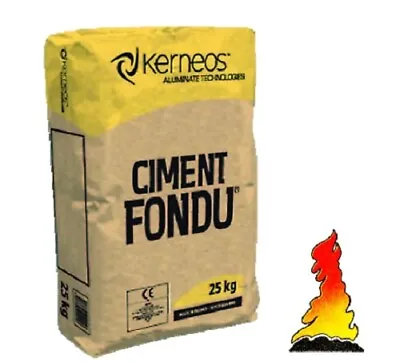 £43.95 • Buy Ciment Fondu 25kg - Refractory - Fire Cement - Kiln - Stove- Furnace- Pizza Oven