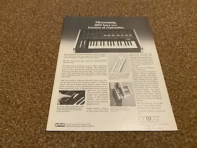 Framed Advert 11x8 Moog - Micromoog Synthesizers. Chick Corea. Keith Emerson • £22.99