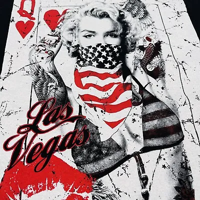 Marilyn Monroe Shirt Mens Large Black Graphic Las Vegas Queen Of Hearts Pin Up • $14.95
