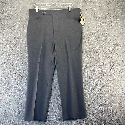 Haggar Dress Pants Men's 36x29 Gray Polyester Rockabilly Talon Straight 70s NEW • $17.44