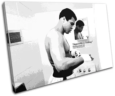 Muhammad Ali Boxing Quote Sports SINGLE CANVAS WALL ART Picture Print • £34.99