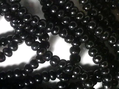 Vtg 1 HANK MATSUNO BLACK ROUND SEED BEADS JAPAN SIZE 11/0   #070517l • $7.17