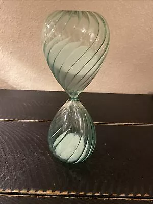 Vintage Mid Century Modern Swirled Glass Hourglass Attributed To Venini Murano • $19.50