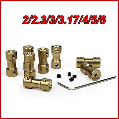 Motor Coupling Brass 2mm 2.3mm 3mm 3.17mm 4mm 5mm 6mm Coupler Model Boat Robot • $2.09