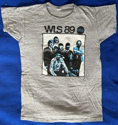 WLS Radio Chicago Original Vintage 1970s T-Shirt Featuring Images Of The DJs • $29