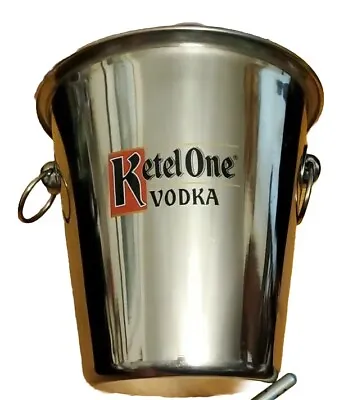 KETEL ONE 4 QT Bottle Chiller Metal Ice Bucket Stainless Steel 80s-90s Winco USA • $19.95