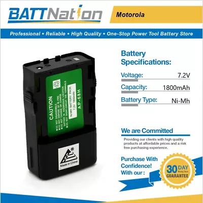 7.2V 1800mAh NiMh Battery For Motorola PMNN4000 GP68 • $20.45