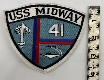 USN CV-41 USS Midway Patch 4  Vintage US Navy Used • $9.99