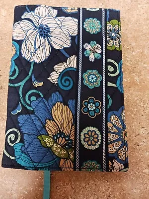 Vera Bradley MOD Floral Blue Quilted Cotton Soft Book Cover • $12.99