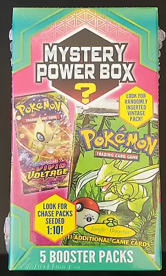 $45.95 • Buy Pokémon Mystery Power Box 5 Booster Packs 1:10 Seeded Chase Random Vintage Packs