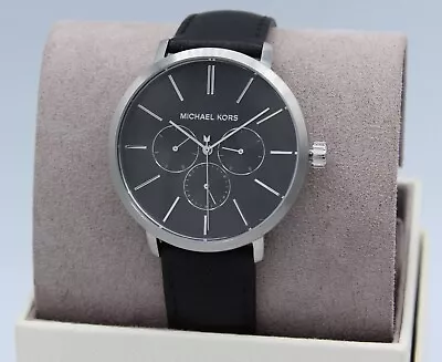 New Authentic Michael Kors Blake Silver Black Chronograph Men's Mk8832 Watch • $99.99
