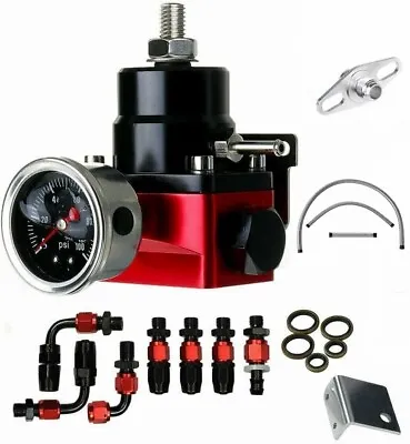 Adjustable Universal 6AN Fuel Pressure Regulator Kit EFI Bypass Return 0-100psi • $54.15