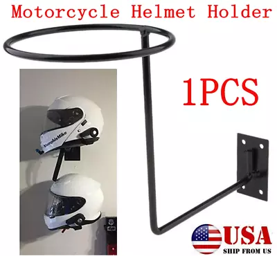 1X Motorcycle Helmet Rack Holder Hook Wall Mount Basketball Hanger Stand Display • $16.14