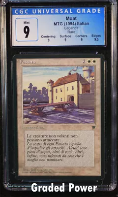 Legends Moat CGC 9 QUAD+ ITALIAN (6057) Magic MTG • $1344