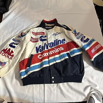Vintage Mark Martin Jeff Hamilton Made USA NASCAR Valvoline Racing Jacket LARGE • $250