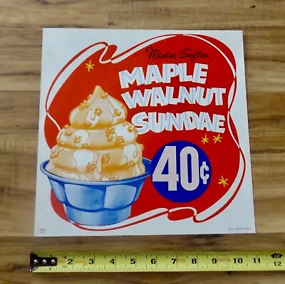 ORIGINAL 1960s MISTER SOFTEE POSTER SUNDAE POP ART ICE CREAM SIGN #3 • $34.99